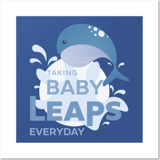 Baby Whale Leaps Posters and Art